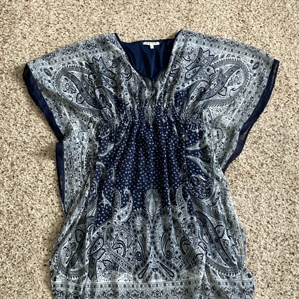 Speed Control Navy Blue Handkerchief Dress - size Large